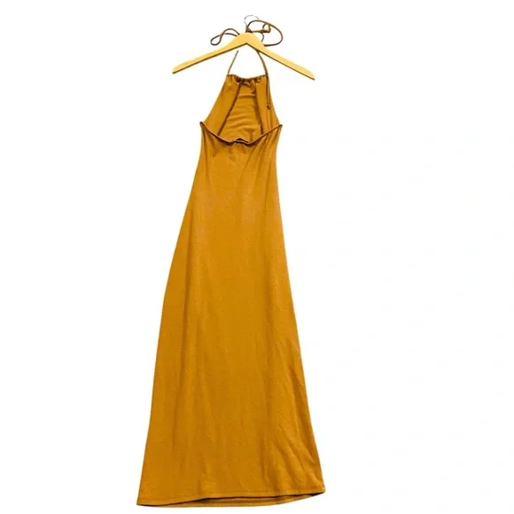 VICI Camel Tan Midi Halter Dress - Picture 3 of 6